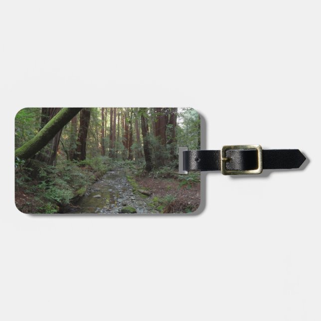Muir Woods Stream Forest Landscape Luggage Tag (Front Horizontal)