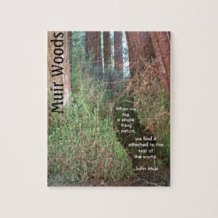Muir Woods Trees with Quote Jigsaw Puzzle