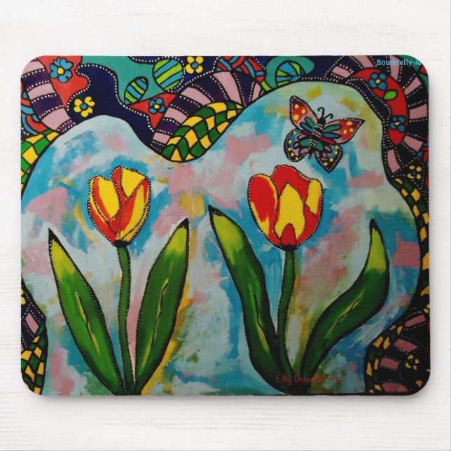 Muismat "Flower-Art" Mouse Mat (Front)
