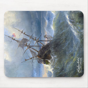 Muismat 'Ship in Storm' by Raden Saleh® Mouse Mat