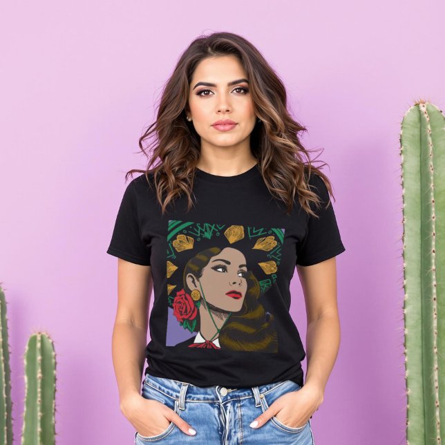 Mujer Mariachi Mexicana Pop Art T-Shirt (Mujer Mariachi Mexicana Pop Art T-Shirt.)