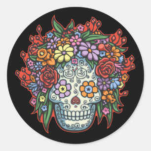 Mujere Muerta Con Gracias II Classic Round Sticker