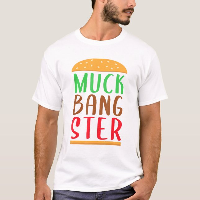 Mukbangster Muckbang Asmr Hamburger Sound Therapy T-Shirt (Front)