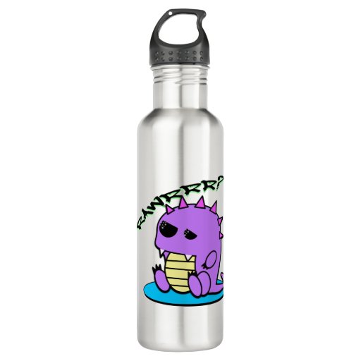 Image of Muki the tired yami kawaii pastel dinosaur 710 Ml Water Bottle