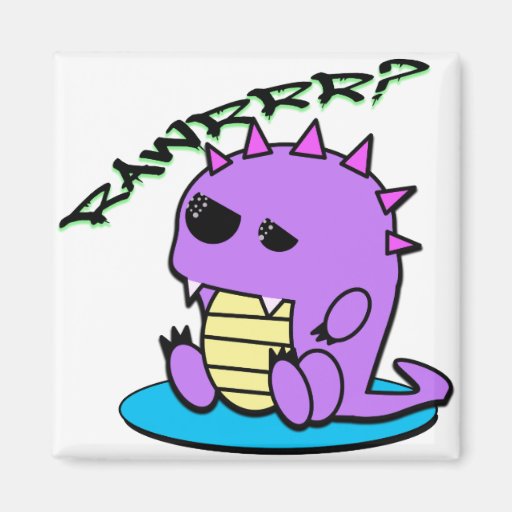 Image of Muki the tired yami kawaii pastel dinosaur Magnet