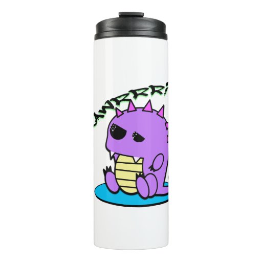 Image of Muki the tired yami kawaii pastel dinosaur Thermal Tumbler