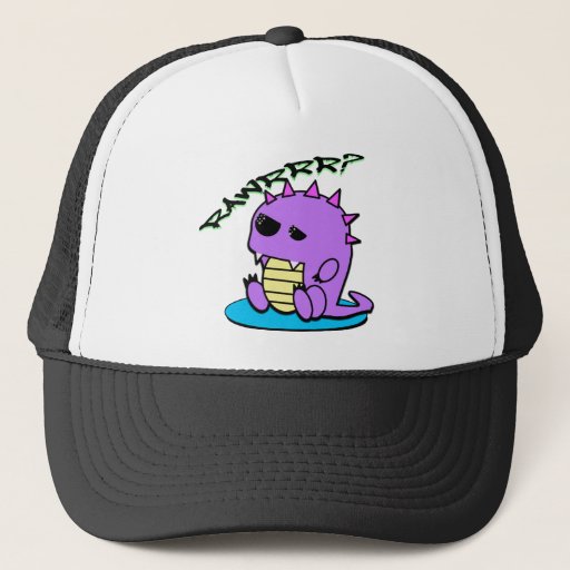 Image of Muki the tired yami kawaii pastel dinosaur Trucker Hat