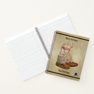 Mukluks On Old Paper Notebook