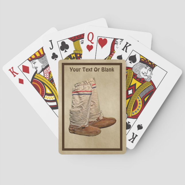 Mukluks On Old Paper Playing Cards (Back)