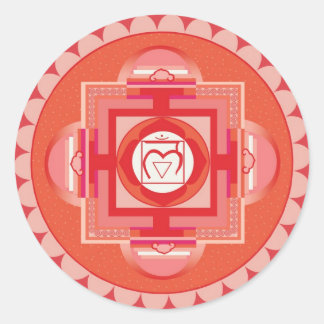 Mūlādhāra Mandala Chakra (Root chakra) Classic Round Sticker