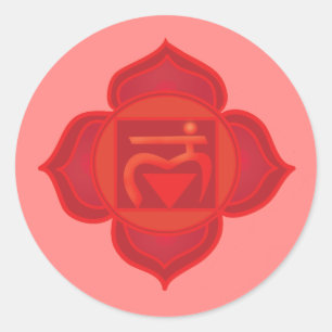 Muladhara or Root Chakra Classic Round Sticker