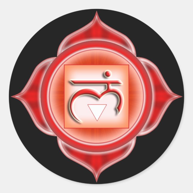 Muladhara or Root the 1st Chakra Classic Round Sticker (Front)