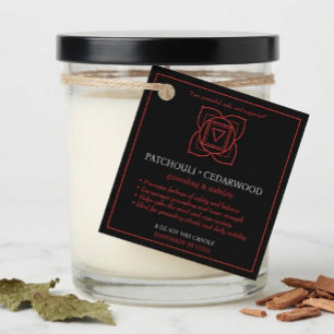 Muladhara Root Chakra Custom Candle Label 