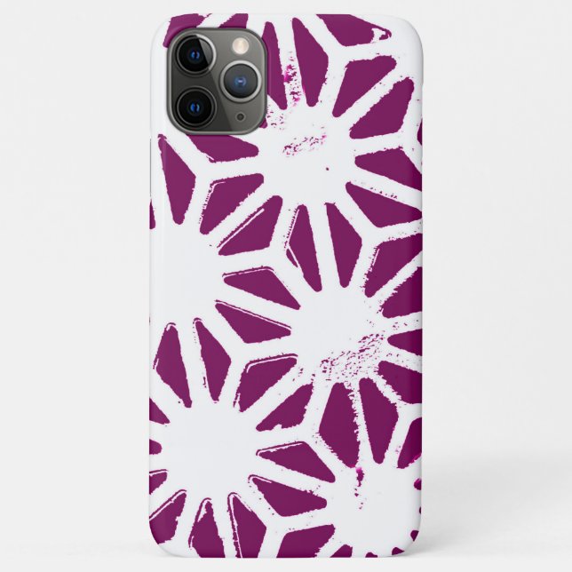 Mulberry and white geometric pattern Case-Mate iPhone case (Back)