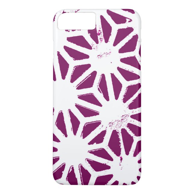 Mulberry and white geometric pattern Case-Mate iPhone case (Back)
