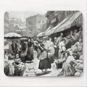 Mulberry Bend Italian Colony in New York Mouse Mat