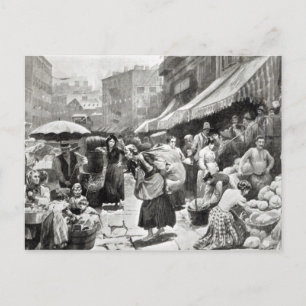 Mulberry Bend Italian Colony in New York Postcard