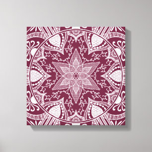 Mulberry Mandala Canvas Print