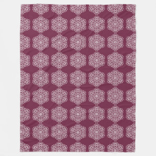 Mulberry Mandala Fleece Blanket