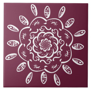 Mulberry Mandala Tile