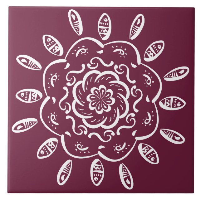 Mulberry Mandala Tile (Front)
