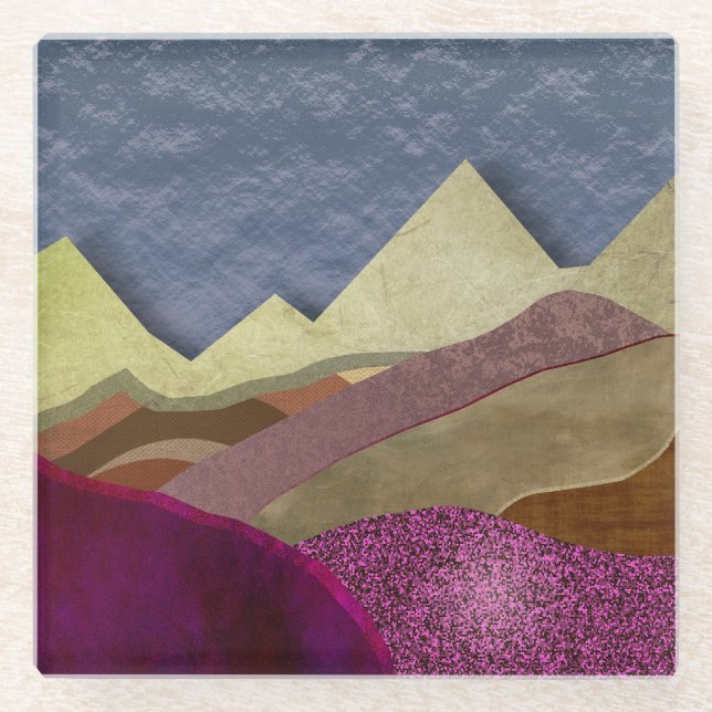 Mulberry Mountains Glass Coaster (Front)