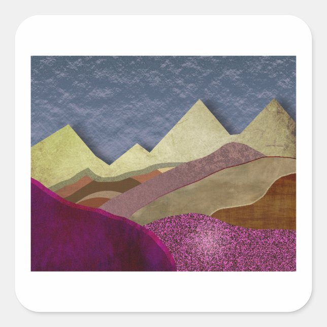 Mulberry Mountains Square Sticker (Front)