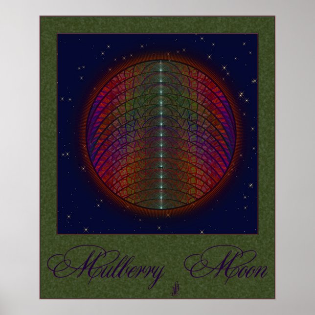 Mulberry Rainbow Moon Poster (Front)