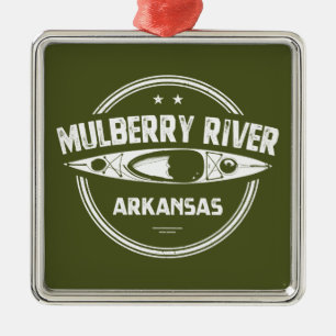 Mulberry River, Arkansas Metal Tree Decoration