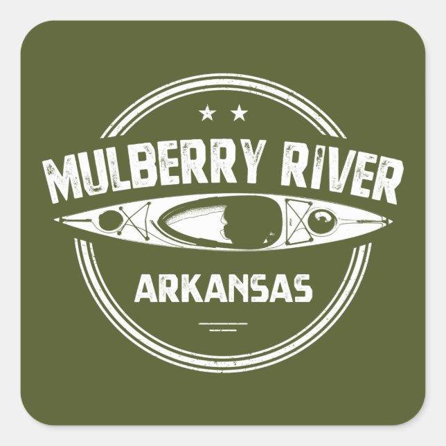 Mulberry River, Arkansas Square Sticker (Front)