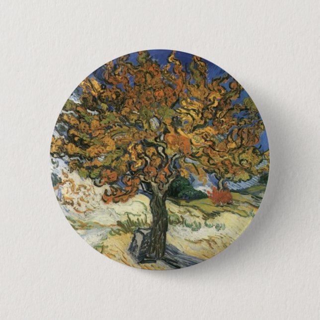 Mulberry Tree by van Gogh 6 Cm Round Badge (Front)