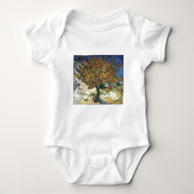 Mulberry Tree by van Gogh Baby Bodysuit (Front)