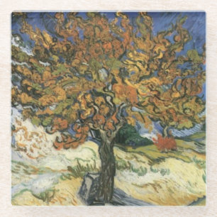 Mulberry Tree by van Gogh Glass Coaster