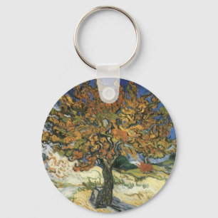 Mulberry Tree by van Gogh Key Ring