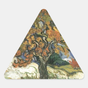 Mulberry Tree by van Gogh Triangle Sticker