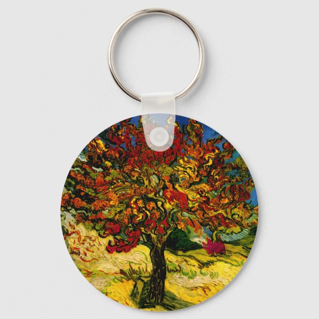 Mulberry Tree Van Gogh Fine Art Key Ring (Front)