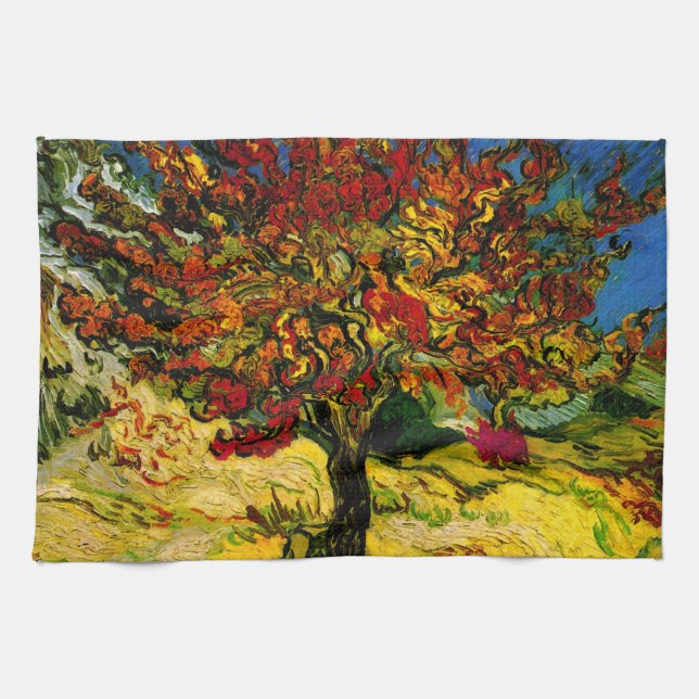 Mulberry Tree Van Gogh Fine Art Tea Towel (Horizontal)