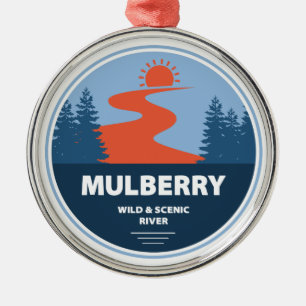 Mulberry Wild And Scenic River, Arkansas Metal Tree Decoration