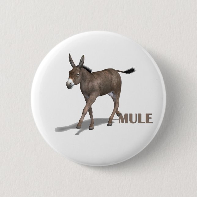 mule 6 cm round badge (Front)