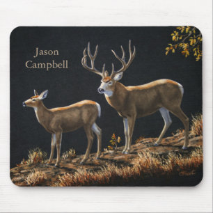 Mule Deer Buck & Doe Mouse Mat