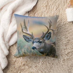 Mule Deer Buck Grand Teton National Park Wyoming Cushion