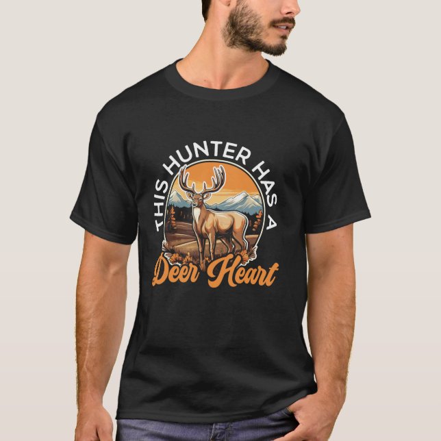 Mule Deer Hunter Animal Hunt Rifle Hunting Long Sl T-Shirt (Front)