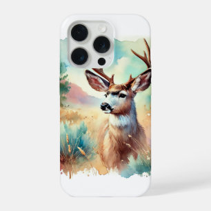 Mule Deer in the Sunlit Grove 120924AREF110 - Wate iPhone 15 Pro Case