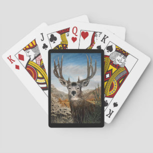Mule deer Oil Painting Playing Cards