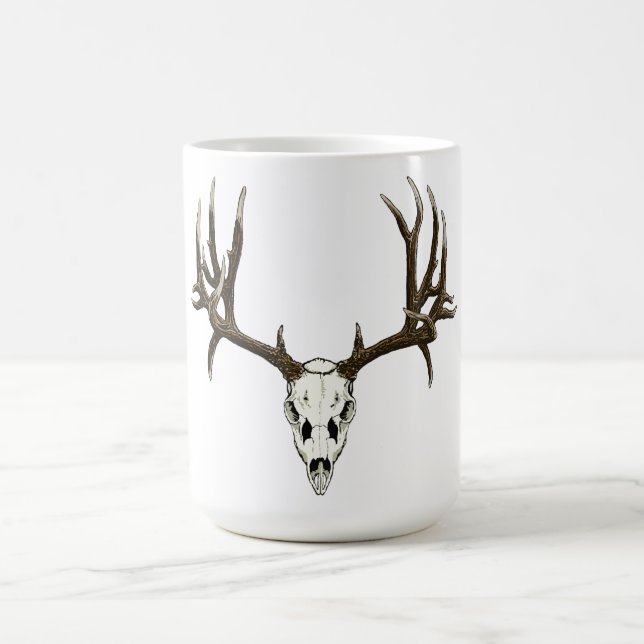 Mule deer skull coffee mug (Center)