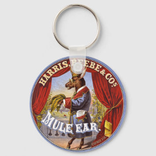 Mule Ear Tobacco Ad Vintage 1868 Key Ring