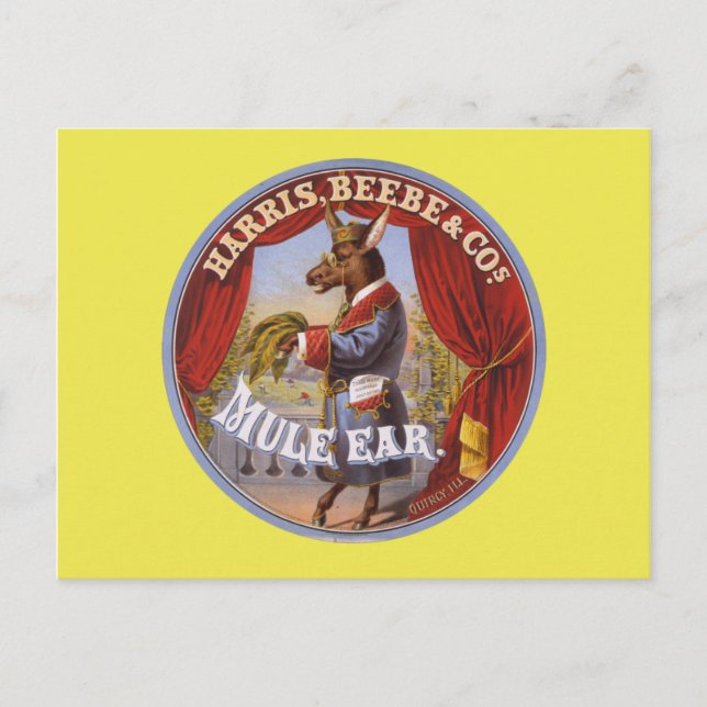 Mule Ear Tobacco Label Postcard (Front)