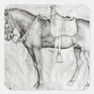 Mule, from the Vallardi Album Square Sticker