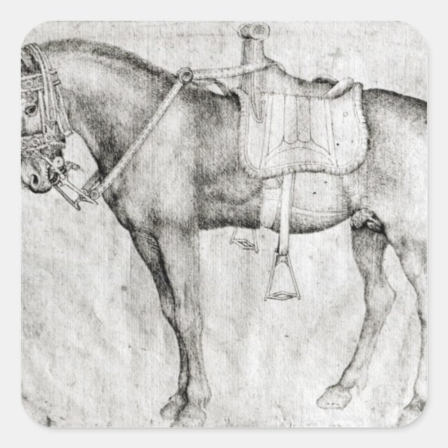 Mule, from the Vallardi Album Square Sticker (Front)