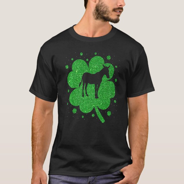 Mule Funny Irish Shamrock Mule St Patrick's Day T-Shirt (Front)